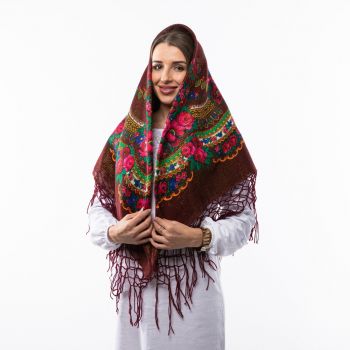 Українська хустка з люрексом