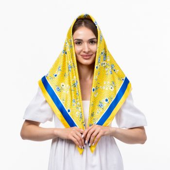 Хустка в жовто-блакитних кольорах