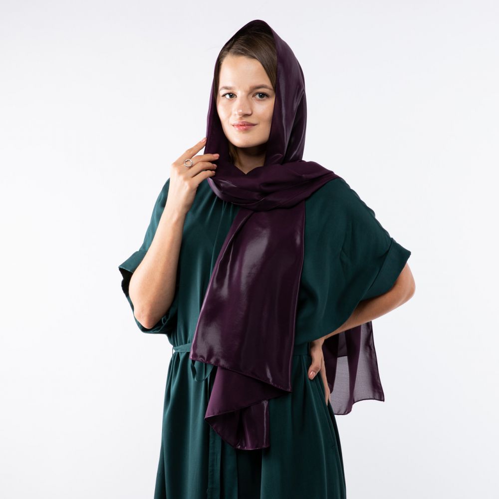 Шарф шифоновий з прозорим напиленням. Код Ш405 180х70см