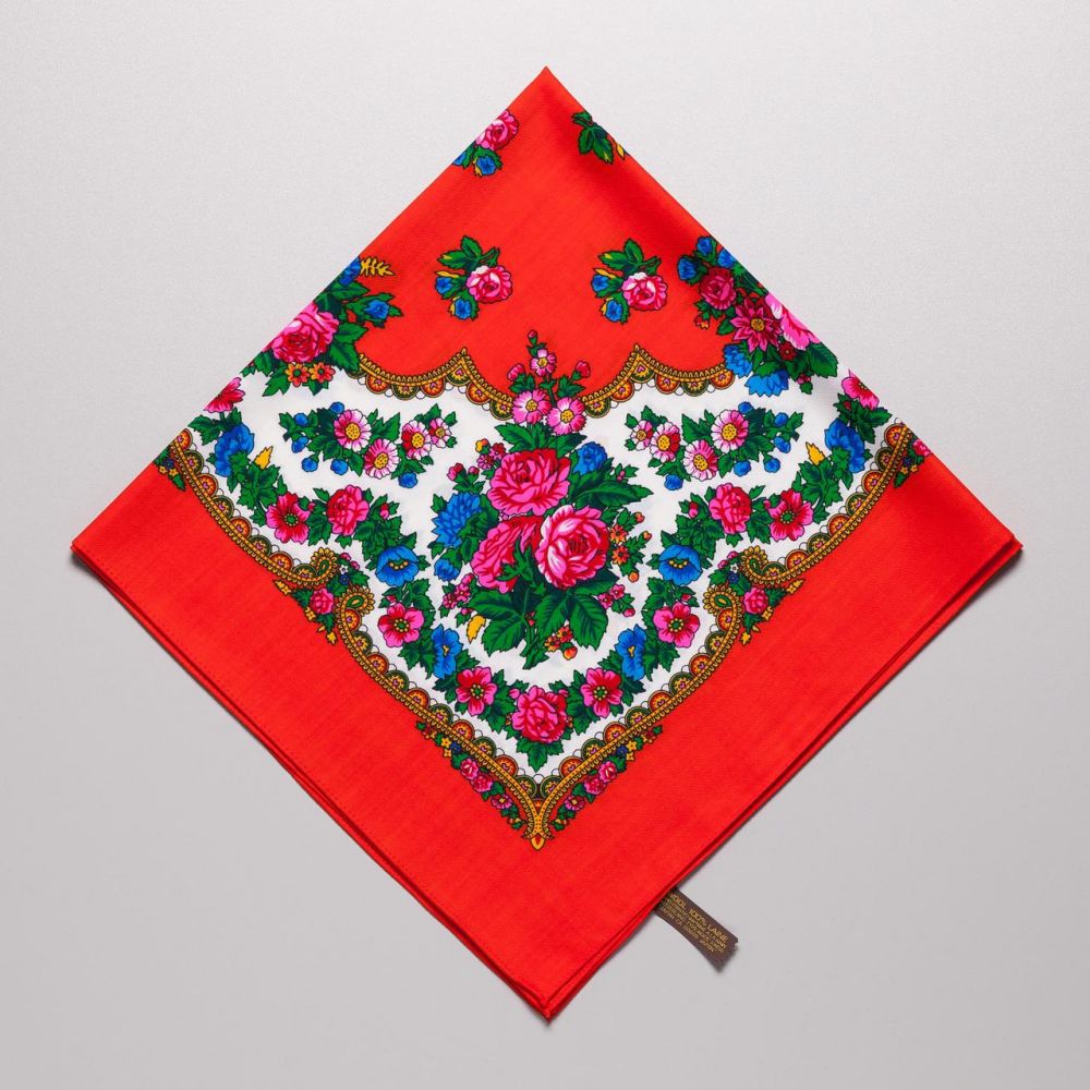 Японська вовняна хустка. Код А11603 75х75см