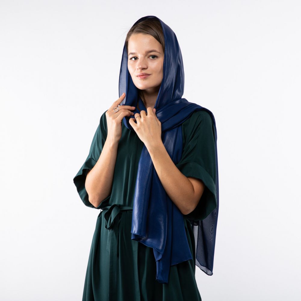 Шарф шифоновий з прозорим напиленням. Код Ш408 180х70см