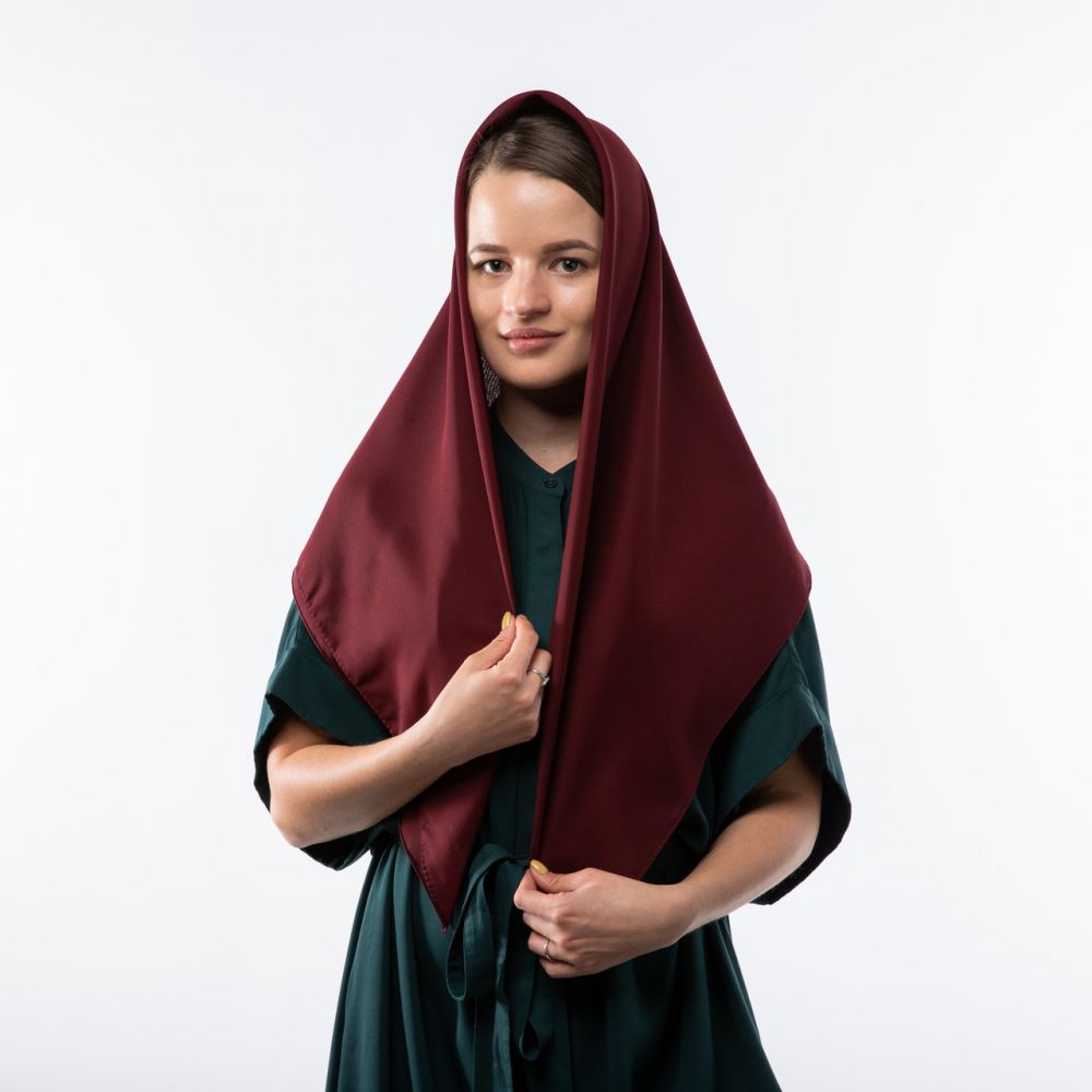 Шифонова хустка з камінцями. Код М202 90х90см