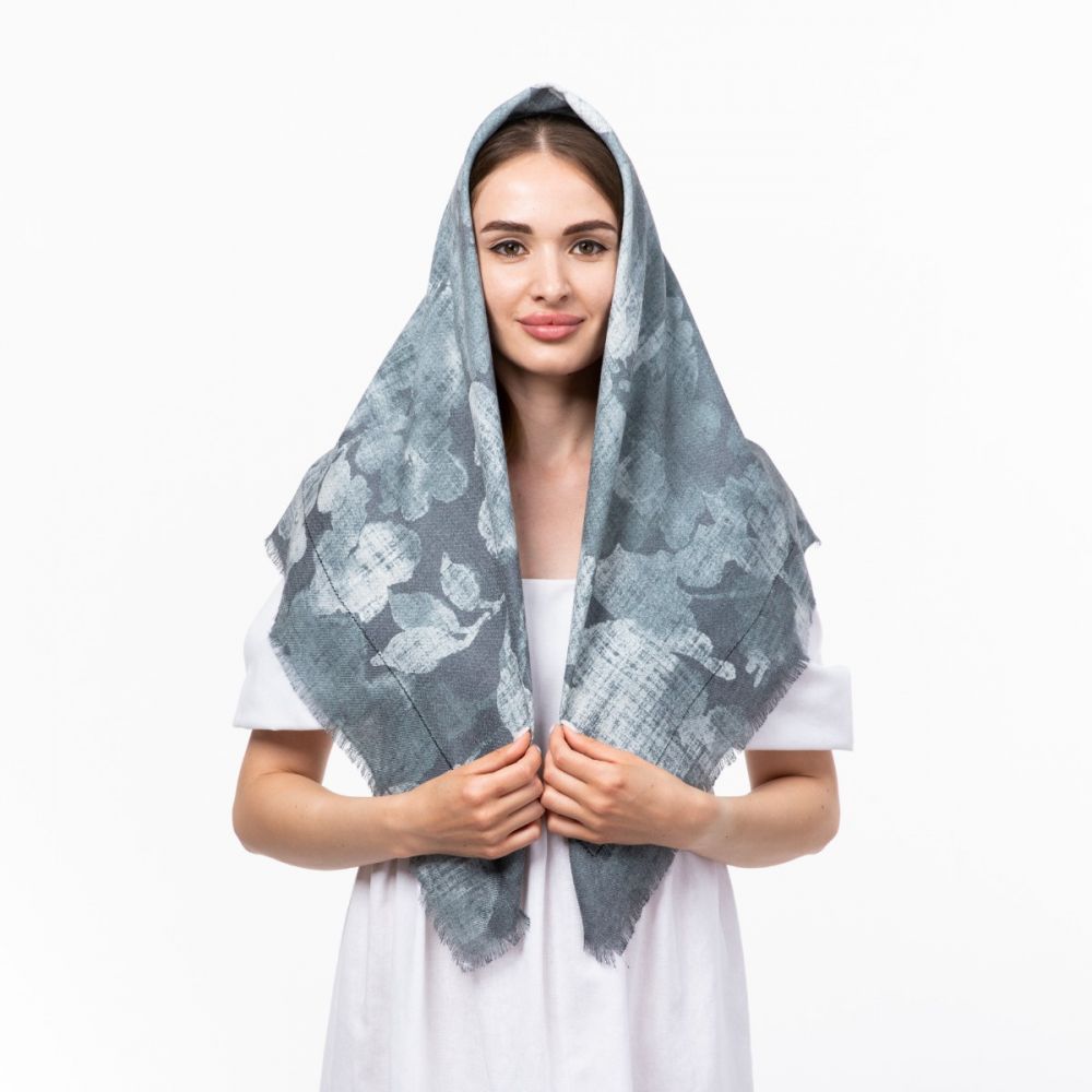 Тоненька кашемірова хустка 100х100см Код: 1865478067