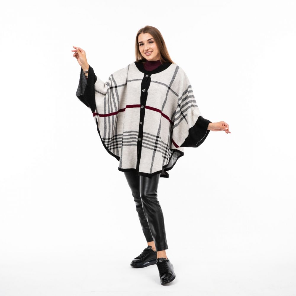 Пончо вовняне 150х120см