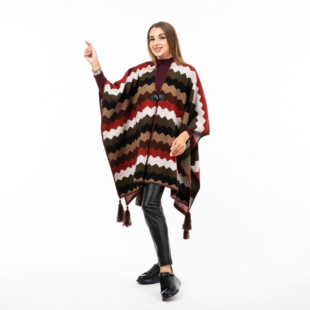 Пончо вовняне 150х120см