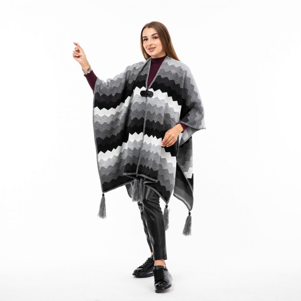 Пончо вовняне 150х120см