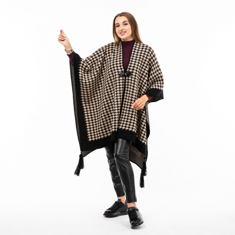 Пончо вовняне 150х120см