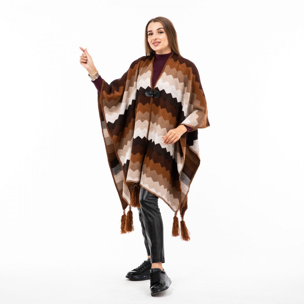 Пончо вовняне 150х120см