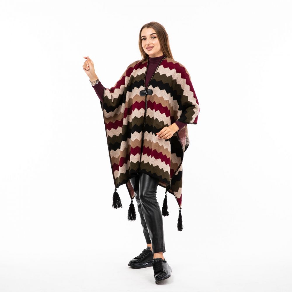 Пончо вовняне 150х120см