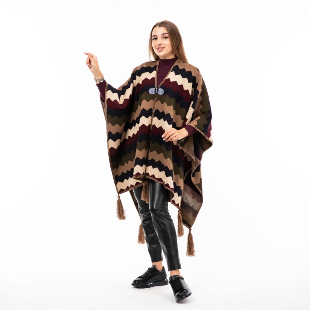 Пончо вовняне 150х120см