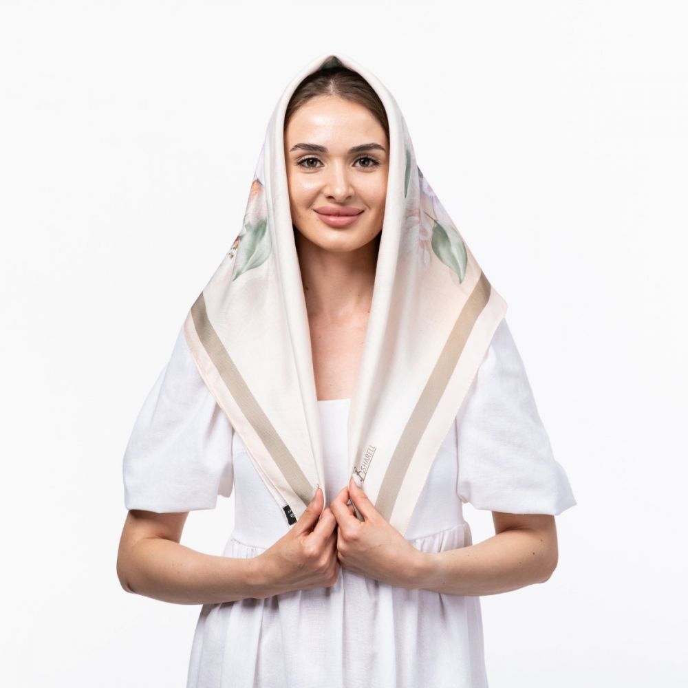 Тонка кашемірова хустина 80х80см Код: 1868627813