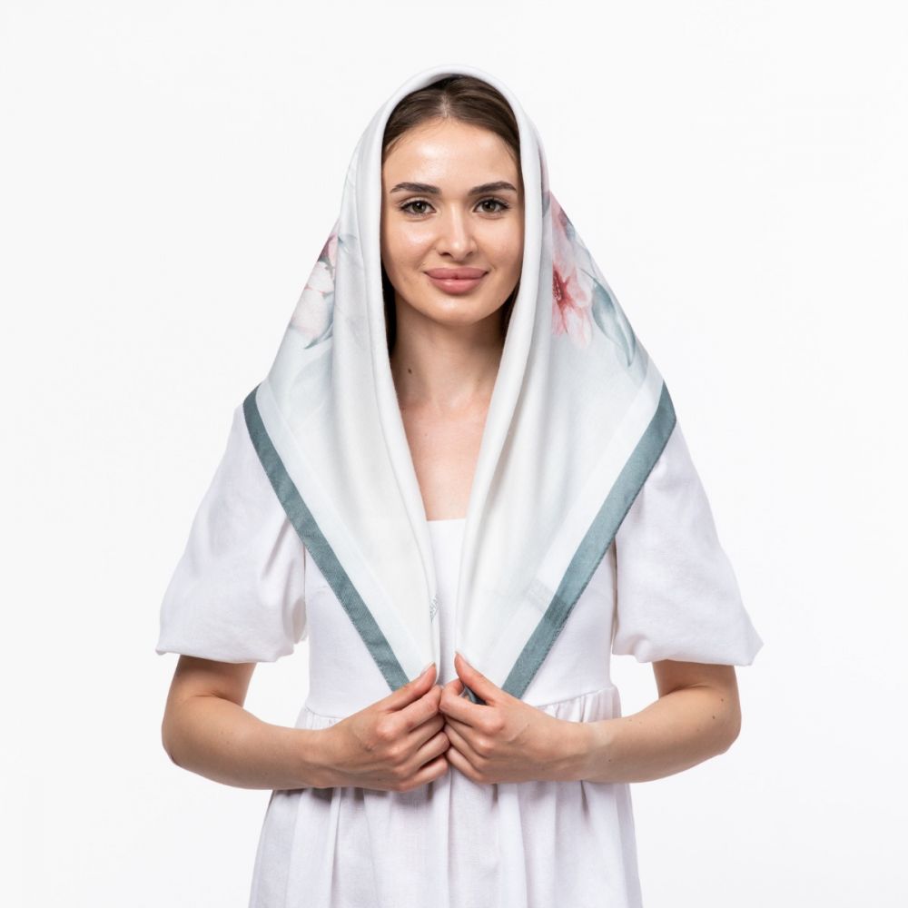 Тонка кашемірова хустина 80х80см Код: 1868628080