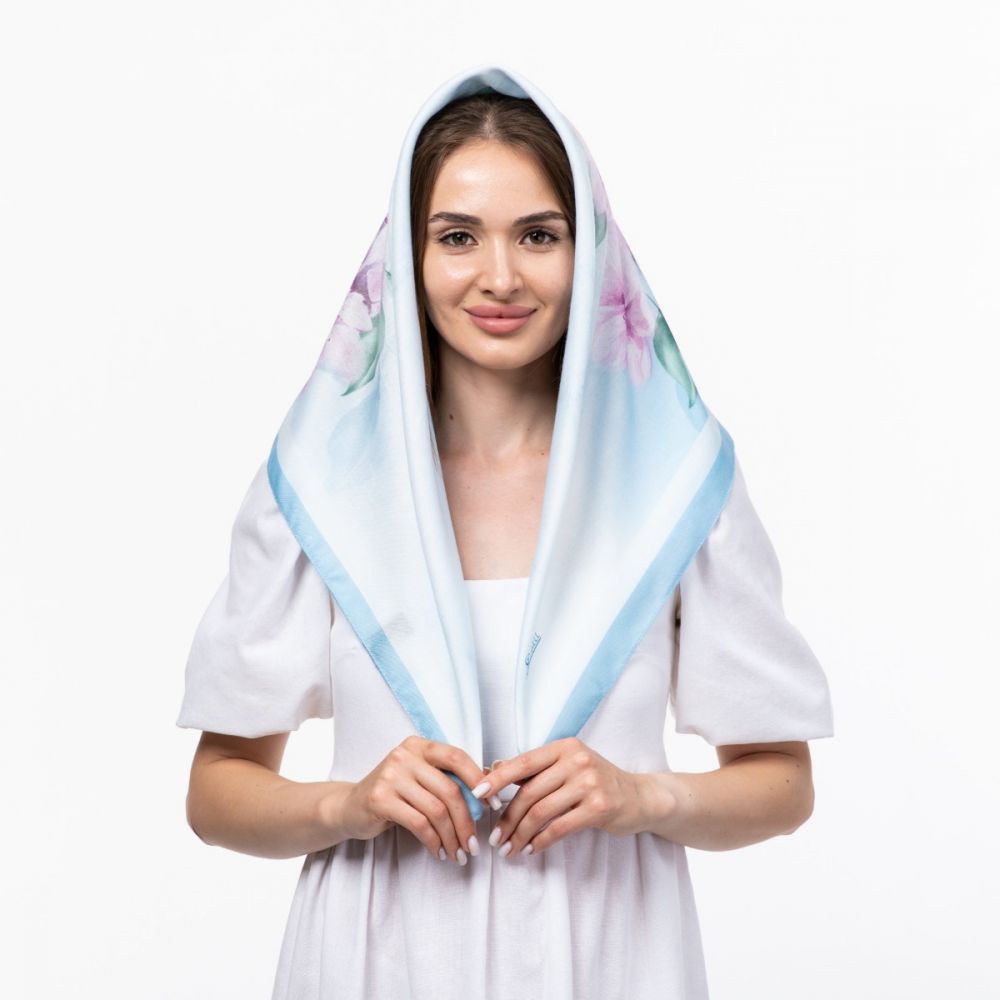 Тонка кашемірова хустина 80х80см Код: 1868633836