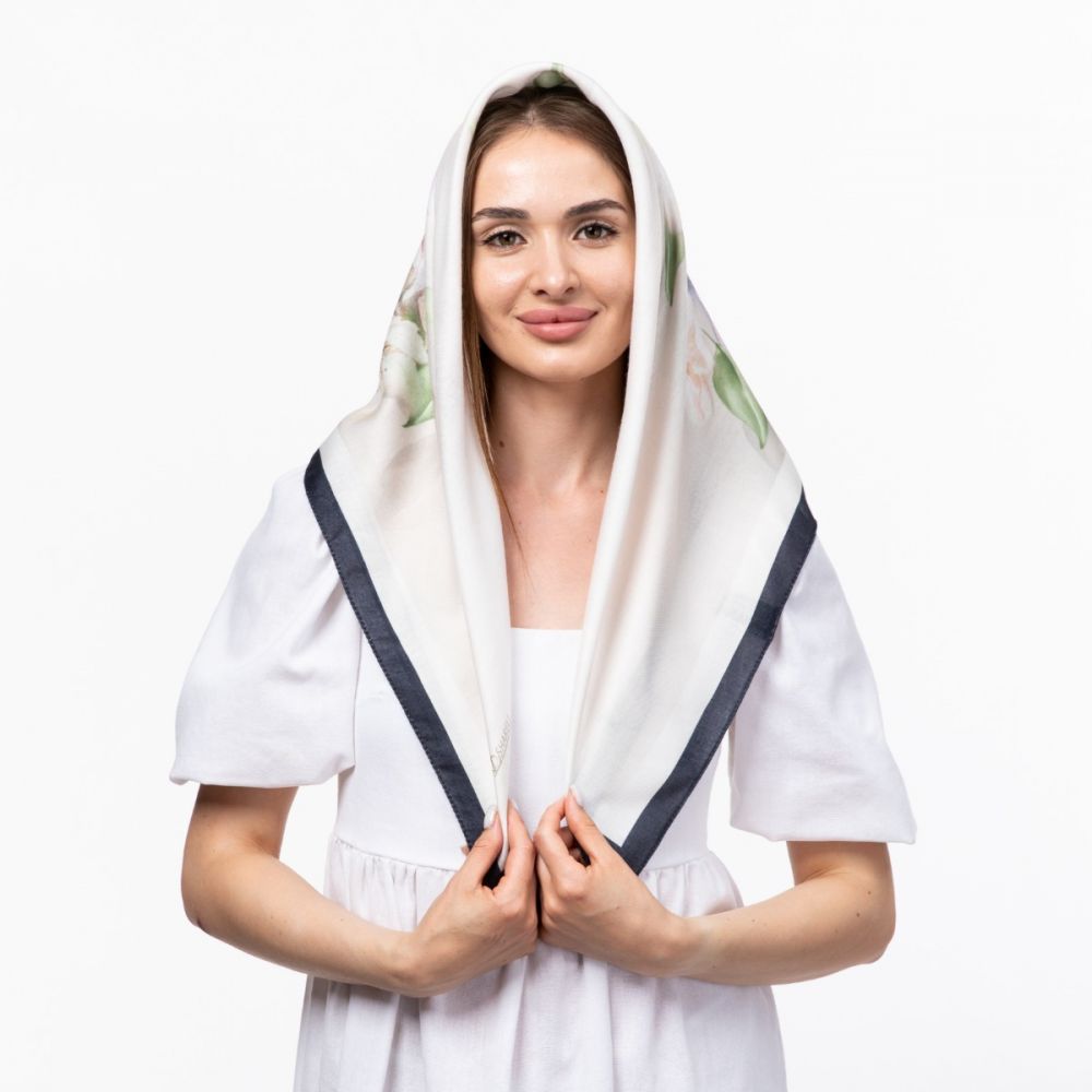 Тонка кашемірова хустина 80х80см Код: 1868634762